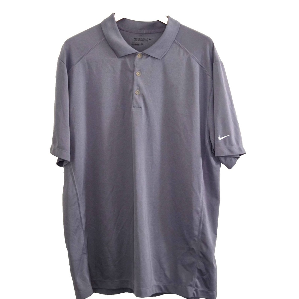 Nike Men's Gray Dri-Fit Short Sleeve Golf Polo Shirt -Tour Performance Size XL